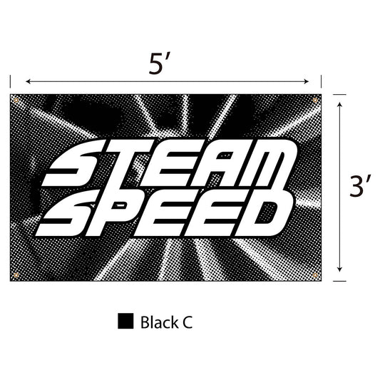 SteamSpeed "Stacked" Logo Banner 5'x3'