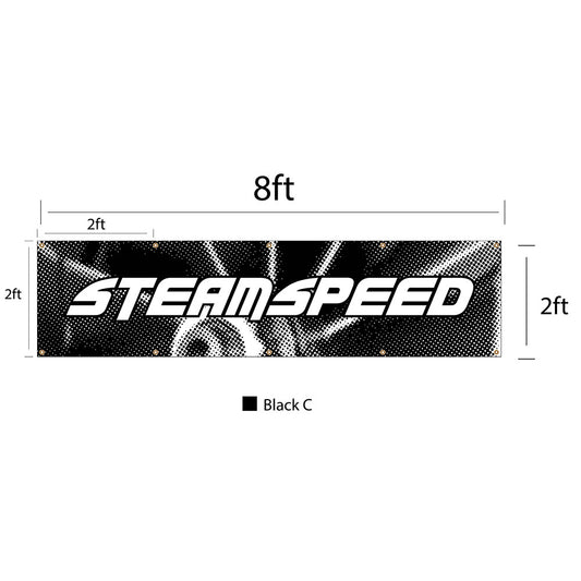 SteamSpeed Long Logo Banner 8'x2'
