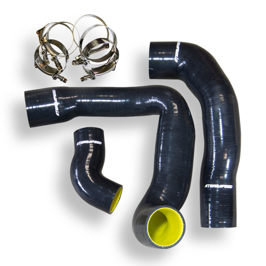 SteamSpeed Focus RS Intercooler Silicone Boost Hose Kit (black & yellow)